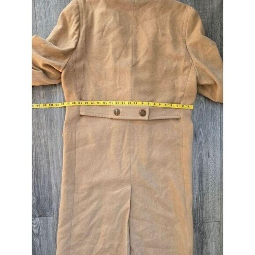Vtg 60s Camel Hair Double Breasted Womens L Coat Old Money - Picture 8 of 16